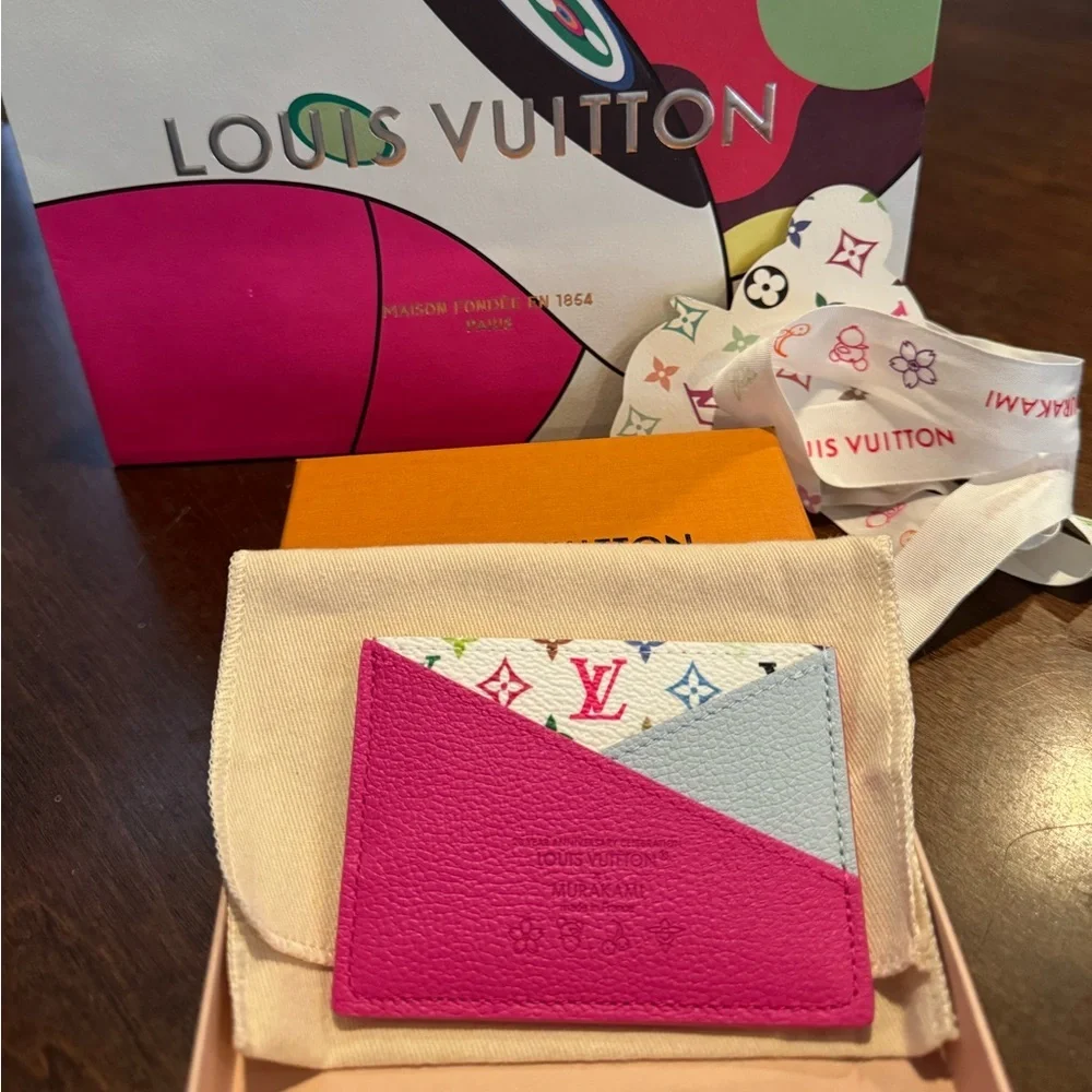 NWT Louis Vuitton x Takashi Murakami Criss Cross Card Holder - Picture 4 of 4